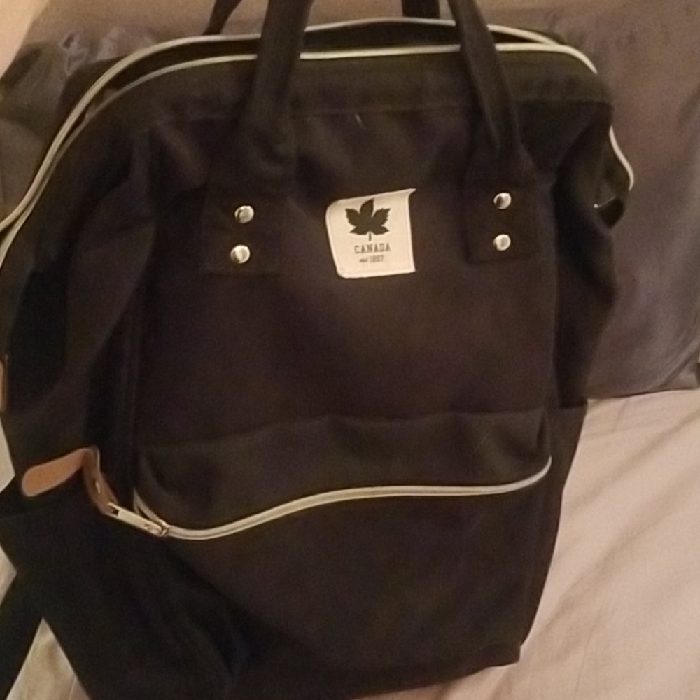 Backpack tote with Canada patch